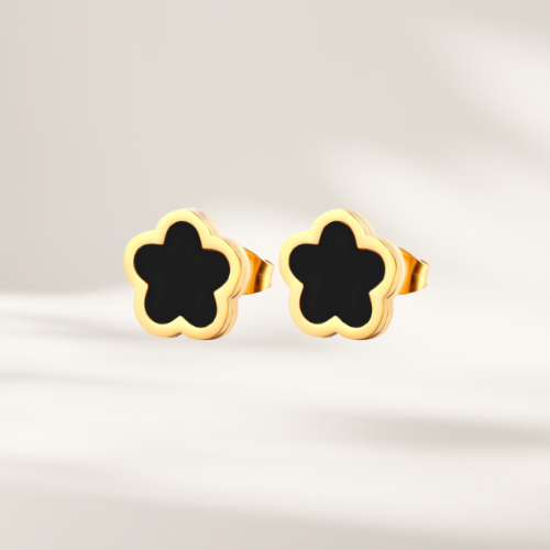 Ohrringe Flowers Black