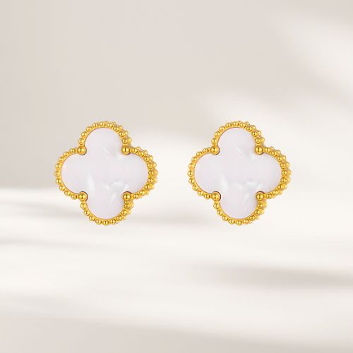 Ohrringe Flowers White